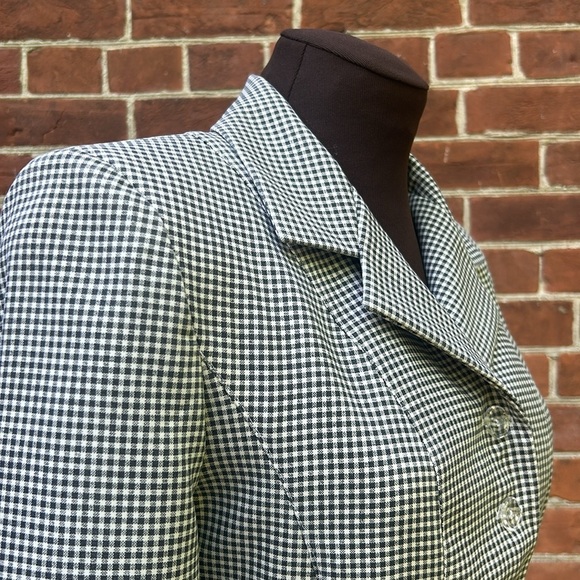 Sandro Paris Vintage Belted Gingham Check Blazer - Picture 2 of 11
